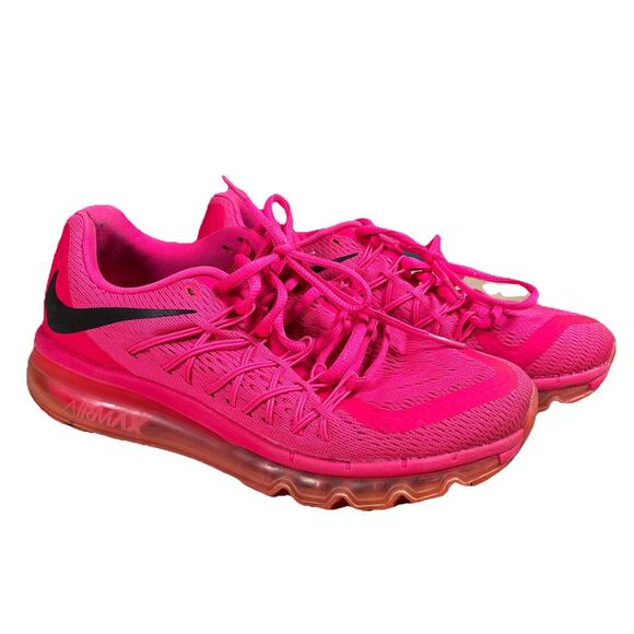 Nike Air Max 2015 Women’s Size 8 Triple Hot Pink Athletic Running Shoes Swoosh - Picture 1 of 8